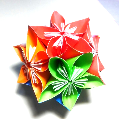折り紙くす玉の折り方作り方 カラフルかわいい豪華な七夕飾り