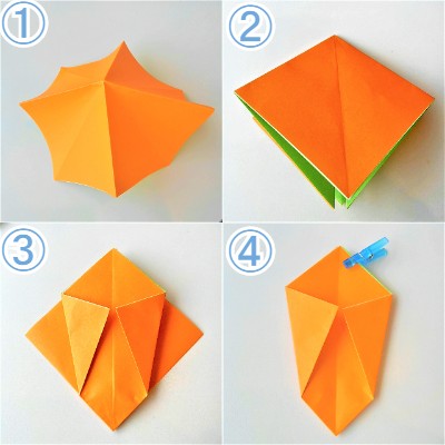 折り紙で柿の立体折り方作り方 幼児や幼稚園に簡単な写真説明付き 横浜デート人気おすすめ