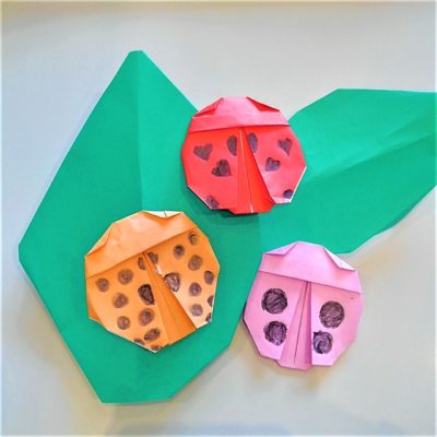 テントウムシの折り紙の折り方 少し立体的で簡単かわいい春の昆虫 横浜デート人気おすすめ