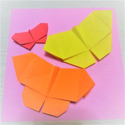 折り紙でちょうちょの折り方 子どもも簡単な平面ひらひら蝶がかわいい