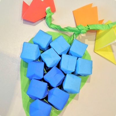 折り紙の立体ぶどうと葉っぱの折り方作り方 簡単かわいいブドウ手作り工作 横浜デート人気おすすめ