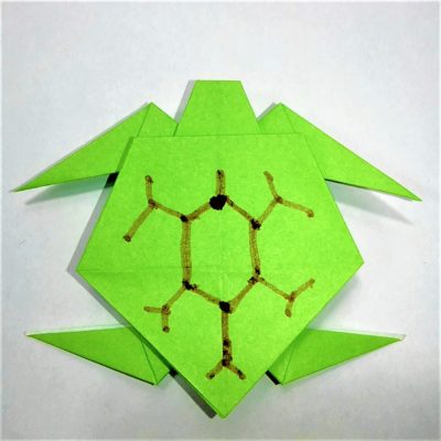 折り紙のカメの折り方作り方 簡単平面のかわいい縁起物の祝い亀工作 横浜デート人気おすすめ