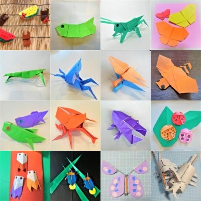 昆虫の折り紙工作まとめ多数 簡単リアルな立体の虫の手作り折り方