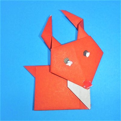 折り紙でサンタトナカイの折り方作り方、２枚で簡単かわいい鹿 ...