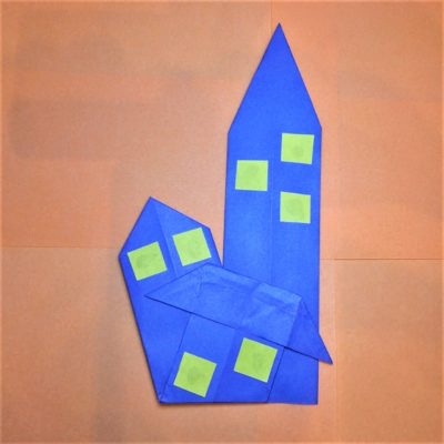 折り紙でハロウィンのお化け屋敷の折り方作り方 簡単かわいい幽霊の家 横浜デート人気おすすめ