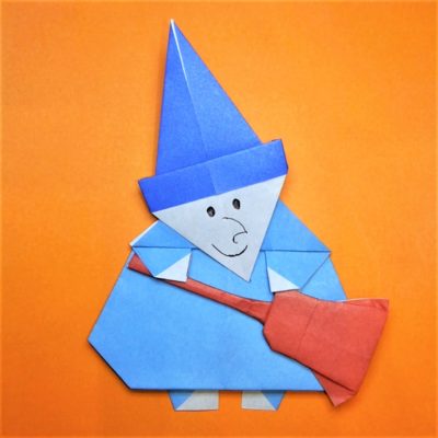 折り紙で魔女とほうきの折り方作り方 ハロウィンの簡単可愛い魔法使い 横浜デート人気おすすめ