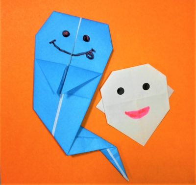 折り紙でハロウィンのお化けとか幽霊の折り方作り方２種 簡単かわいいゴースト 横浜デート人気おすすめ