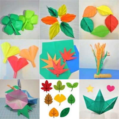 折り紙で葉っぱの折り方作り方を多数 リースや画用紙切り紙の切り方も 横浜デート人気おすすめ