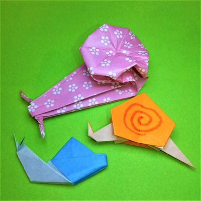 折り紙カタツムリの簡単立体でリアルかわいい折り方作り方３選 幼児３