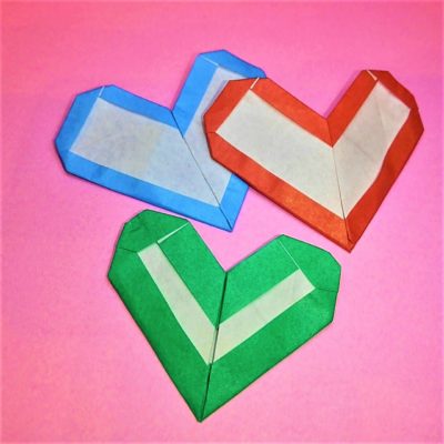 折り紙のハートの折り方作り方を多数 バレンタインに子供も簡単な平面立体のorigami Heart 横浜デート人気おすすめ