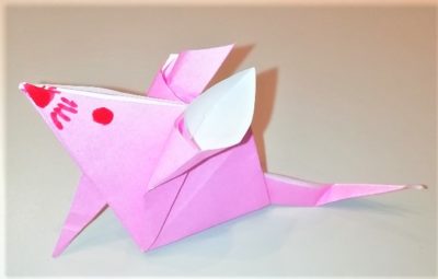 立体ネズミの簡単折り紙 立てて遊べる干支ネズミの折り方作り方 横浜デート人気おすすめ