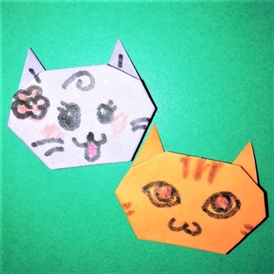 折り紙で猫の顔の簡単折り方作り方 横浜デート人気おすすめ